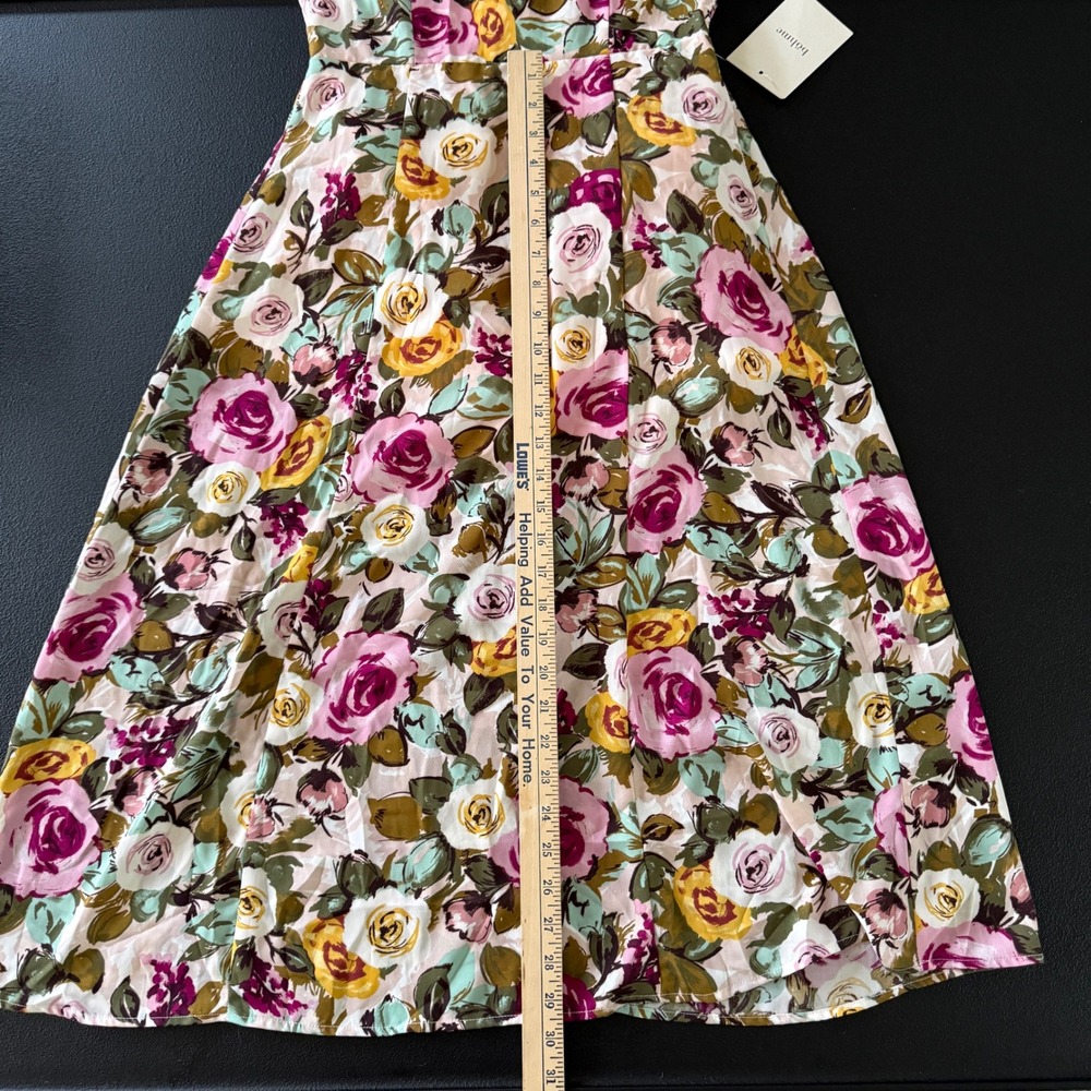 NWT Böhme Bethany Midi Dress Women M Pink Floral Wedding Homecoming Smocked Back - Picture 11 of 11